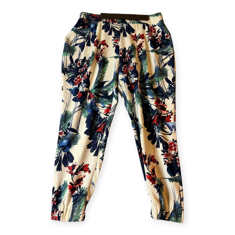 Philosophy Republic Clothing Lightweight Jogger Pants, White/Floral, Women's XL